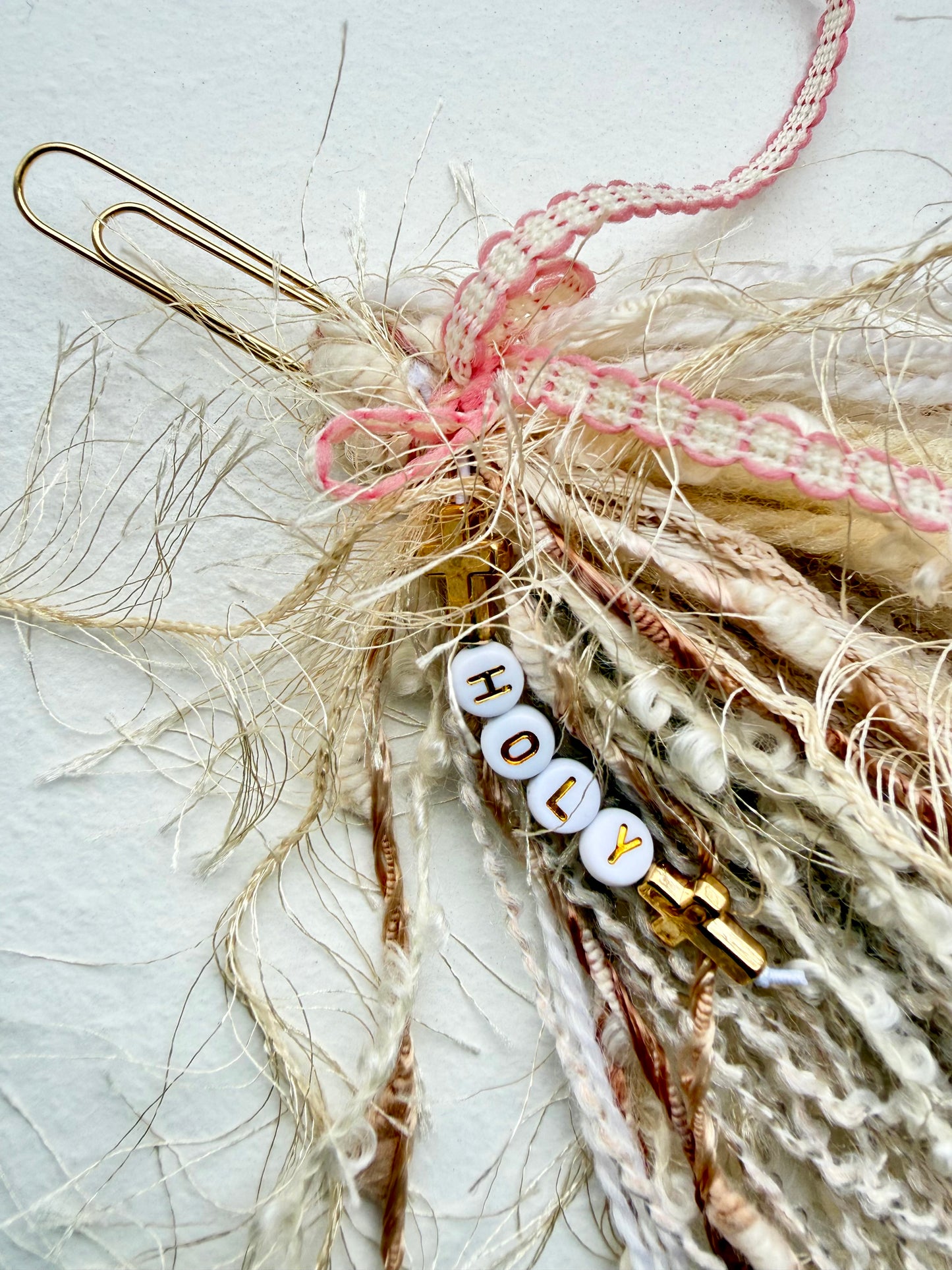 Bible Tassels "Amen” & "Holy" Bookmark Set | Handmade Faith Gold Beads | Soft Boho Christian Gift