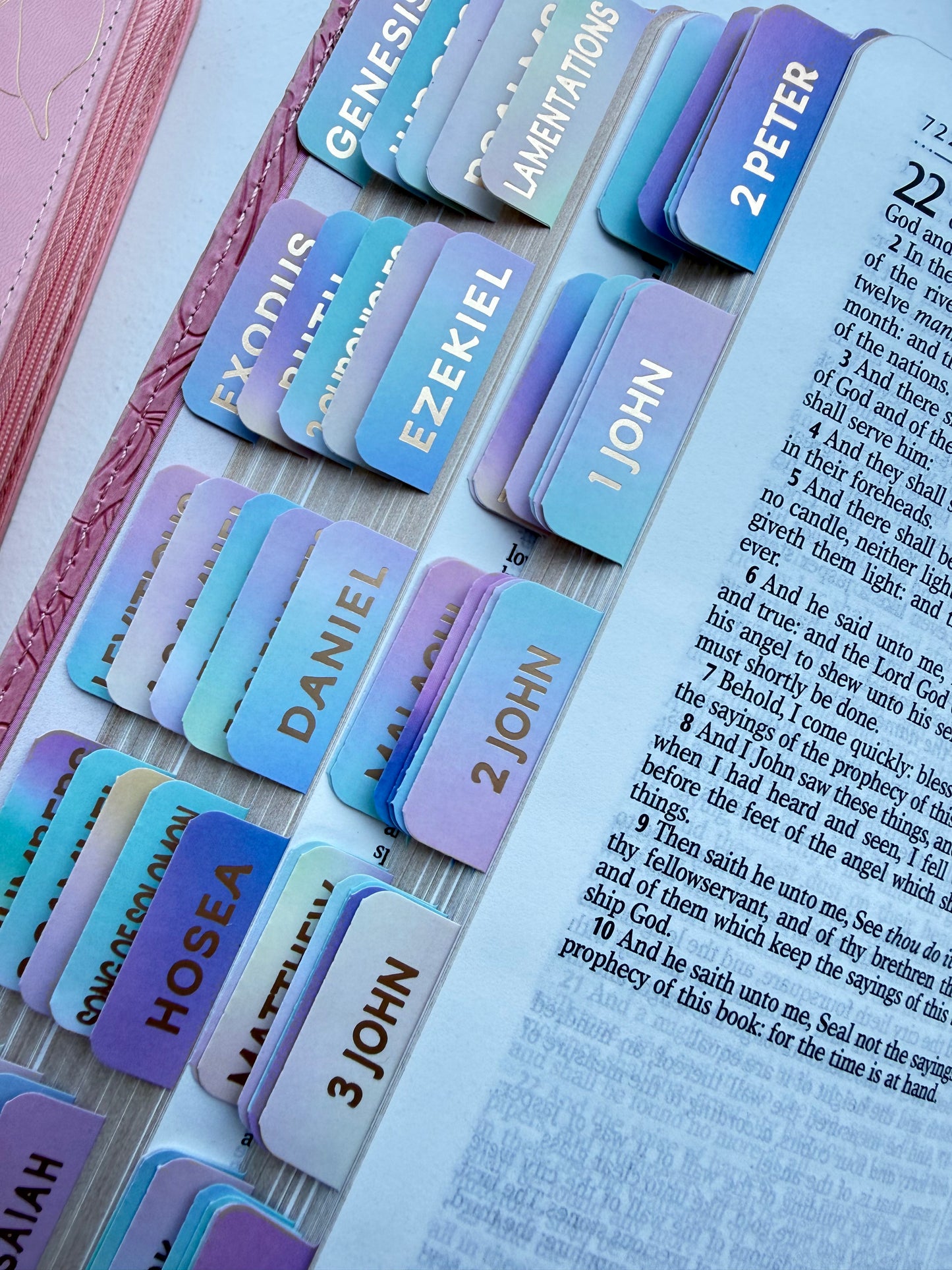 Pink KJV Tabbed Bible Bundle | Faith Journal, Handmade Tassel, Bible Study Kit