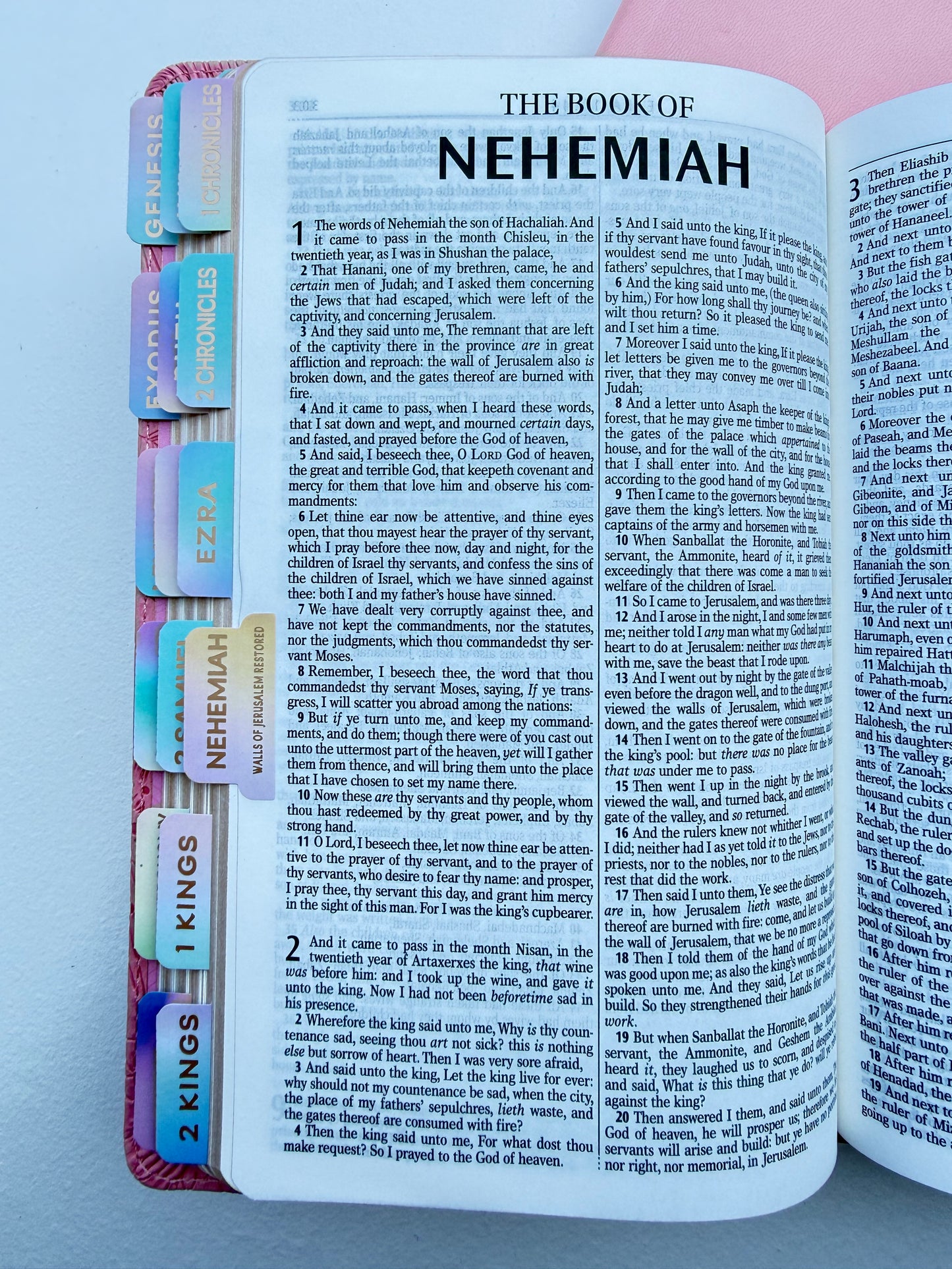 Pink KJV Tabbed Bible Bundle | Faith Journal, Handmade Tassel, Bible Study Kit