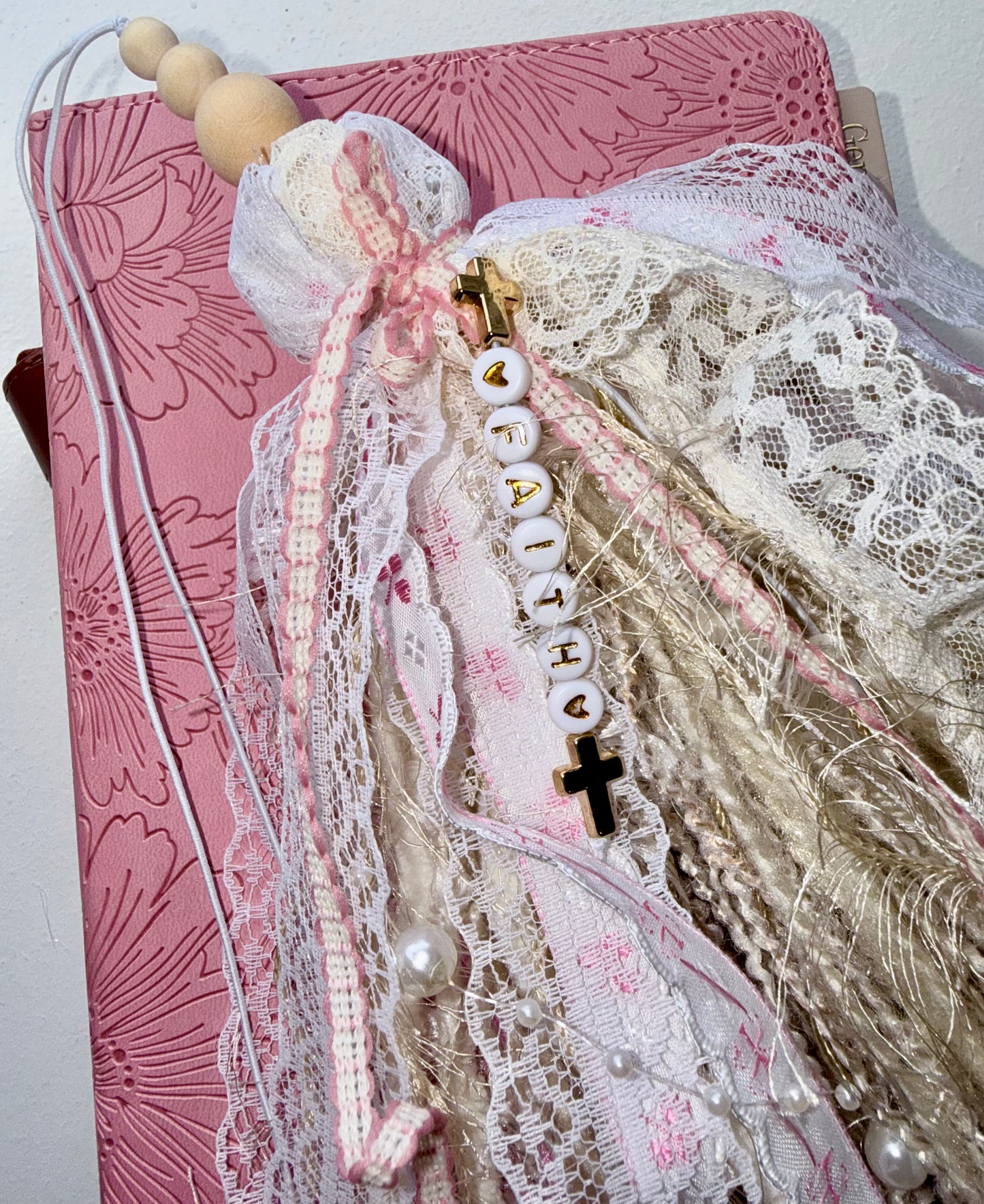 Pink KJV Tabbed Bible | Faith Journal | Bible Study Kit | Handmade Tassel & Keepsake Box Bundle