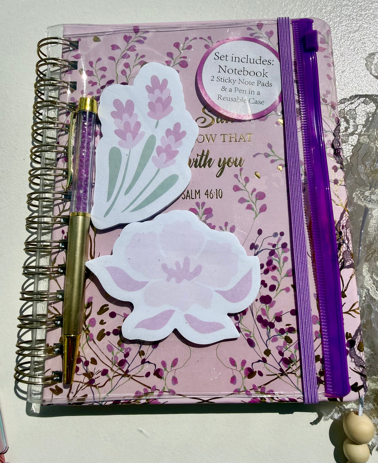 Pink KJV Tabbed Bible Study Kit | Faith Journal, Tassel Bookmark, Keepsake Box Bundle