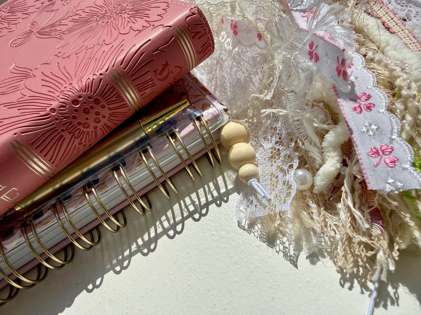 Pink KJV Tabbed Bible Study Kit | Faith Journal, Tassel Bookmark, Keepsake Box Bundle