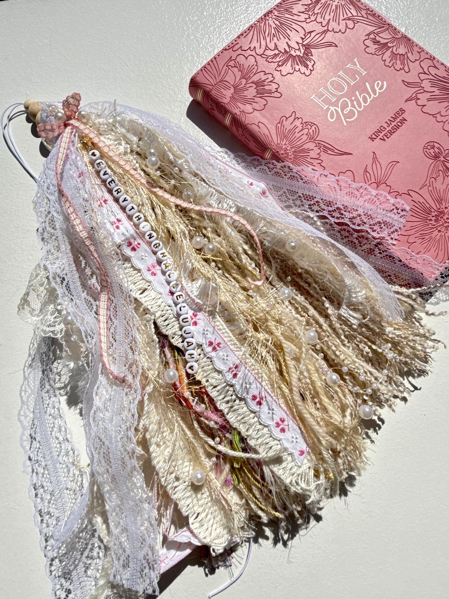 Jumbo Bible Tassel "Everything Hallelujah" | Handmade Faith Study Pack, Journaling Bundle
