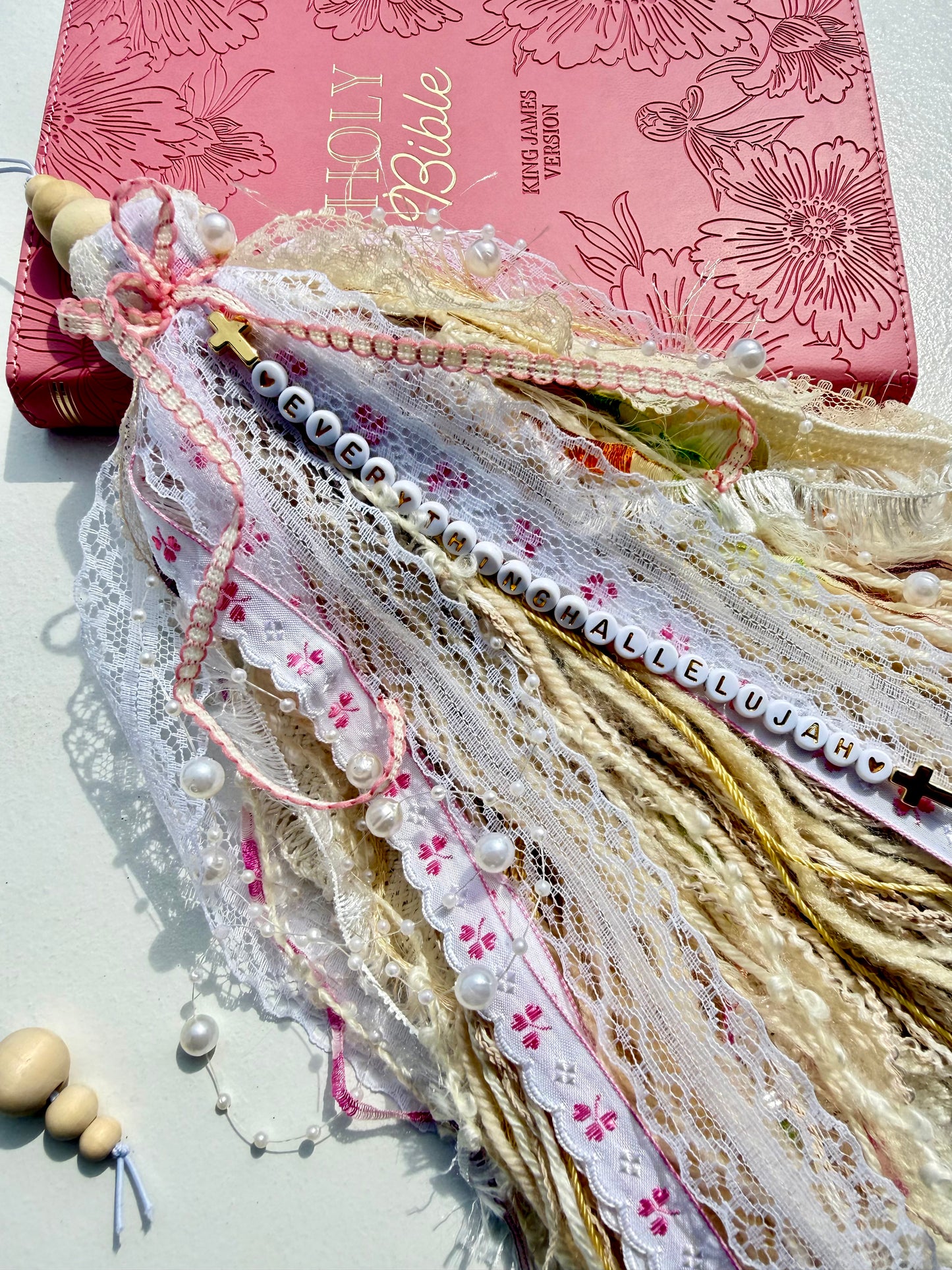 Pink KJV Tabbed Bible Bundle with Faith Journal & Tassel Bookmark