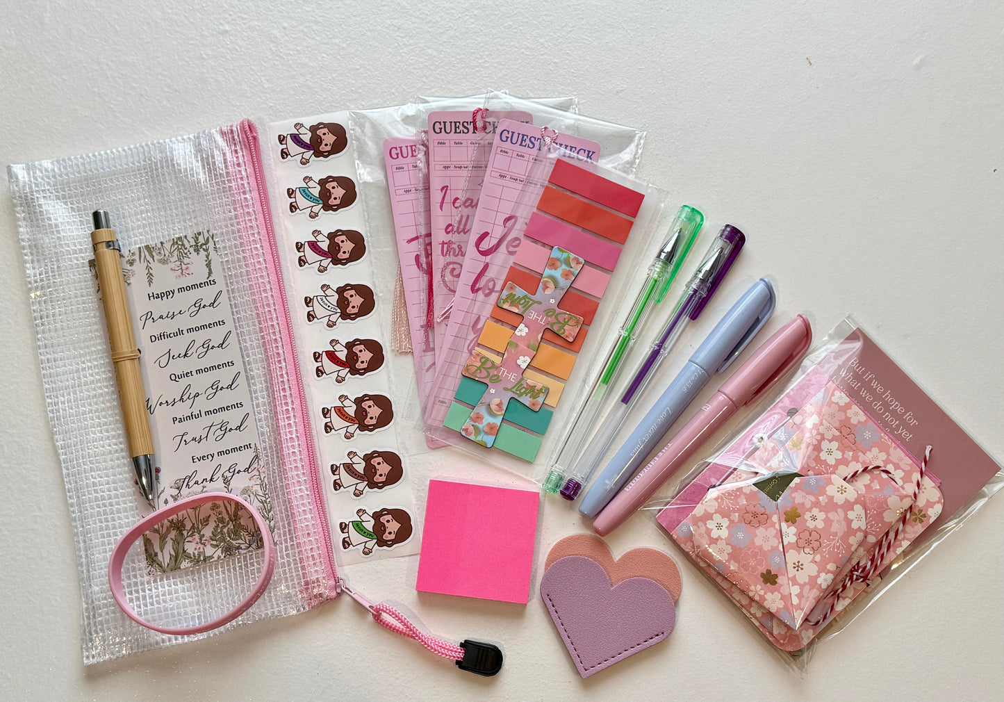 Bible Study Gift Set | Christian Faith Bundle, Prayer Journal Kit (42 Items)